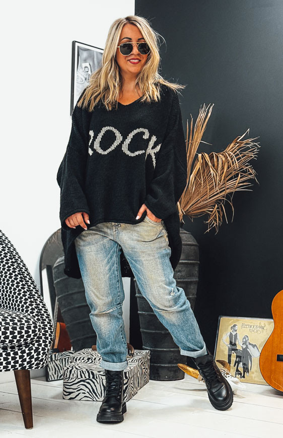 Pull KRAVITZ long noir