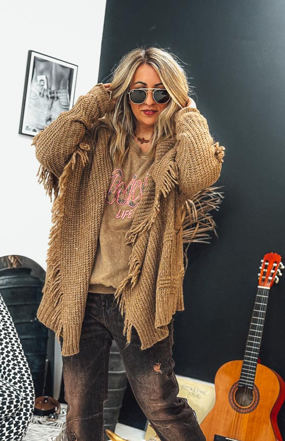 Sweat CURTIS camel vintage