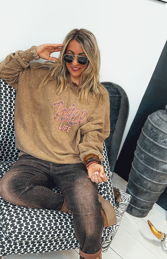 Sweat CURTIS camel vintage