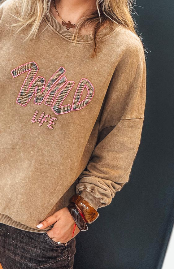 Sweat CURTIS camel vintage