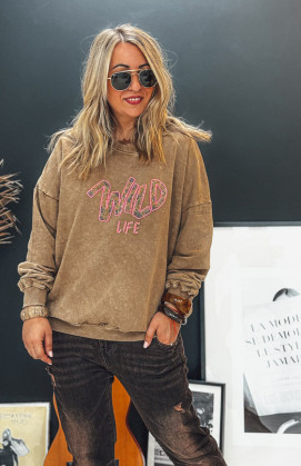Sweat CURTIS camel vintage