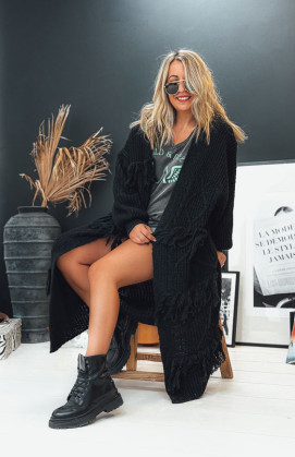Gilet DUSTIN long noir
