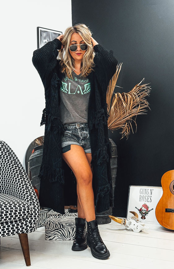 Gilet DUSTIN long noir