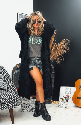 Gilet DUSTIN long noir
