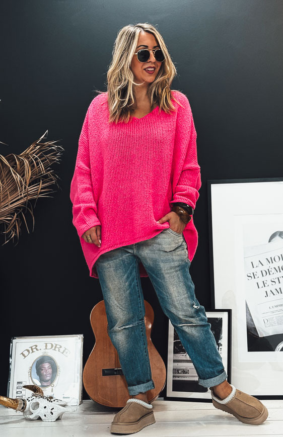 Fuchsia EDMOND long sweater