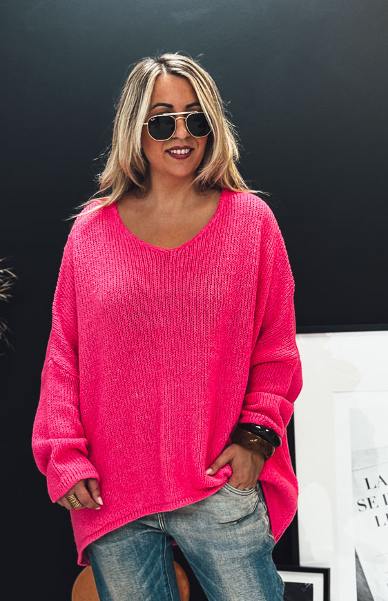 Fuchsia EDMOND long sweater