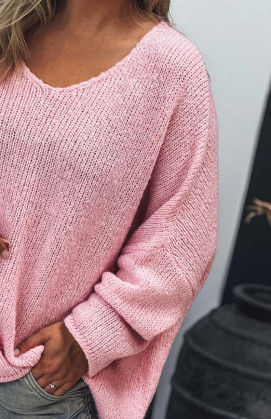 Pull EDMOND long rose clair