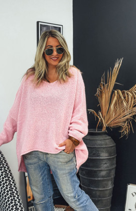 Pull EDMOND long rose clair