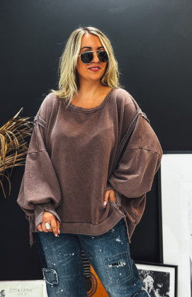 Sweat AÏKO chocolat vintage
