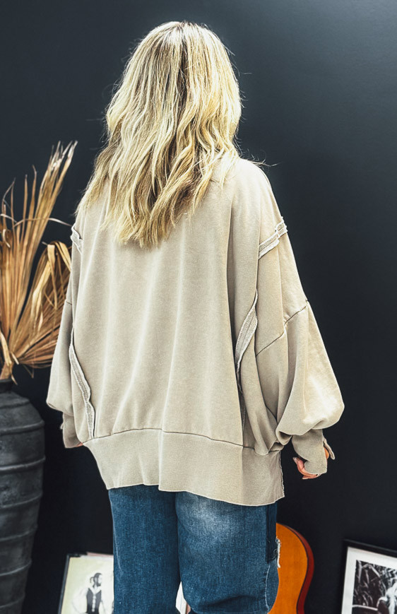 Sweat AÏKO camel vintage