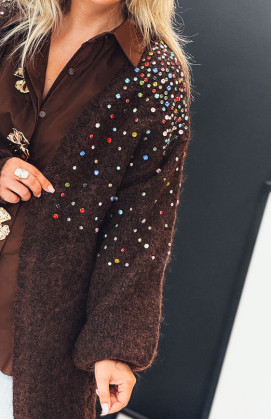 Gilet RAVEN long chocolat