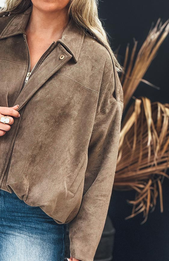 Veste MANON taupe foncé