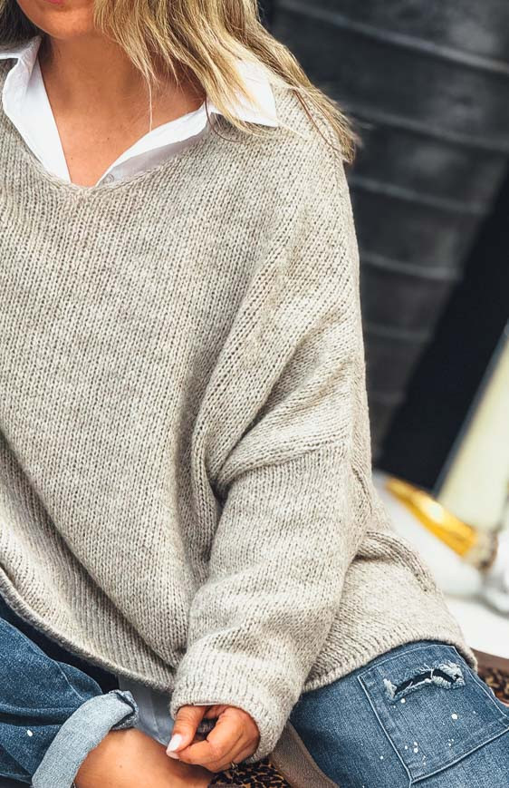 Pull EDMOND long taupe