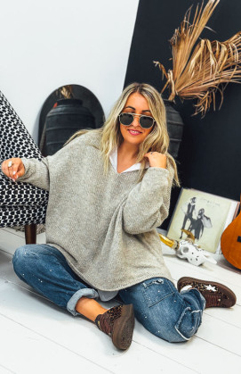 Pull EDMOND long taupe