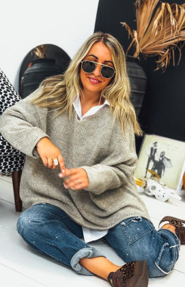 Pull EDMOND long taupe