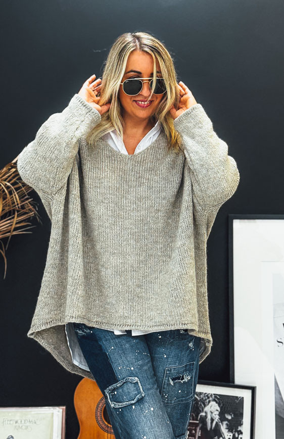 Taupe EDMOND long sweater