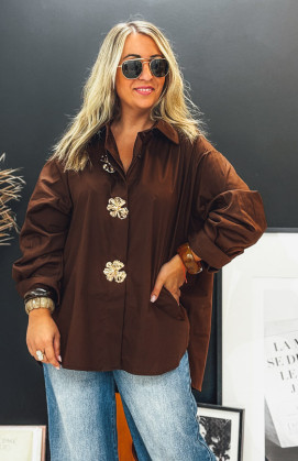 Chocolate CATALIA shirt