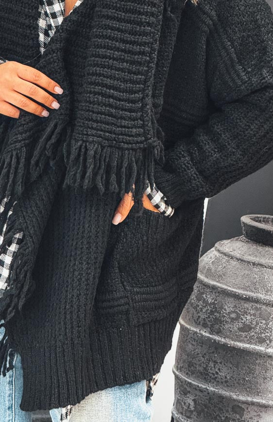 Gilet DAVIS court noir