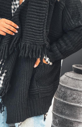 Gilet DAVIS court noir