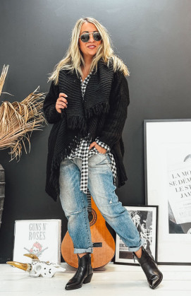 Gilet DAVIS court noir