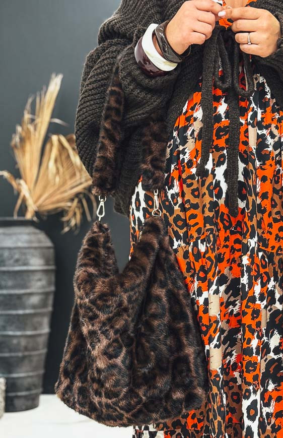 Chocolate/léopard SUNRISE bag