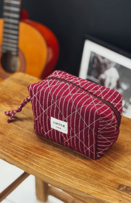 Pochette BEAUTY bordeaux