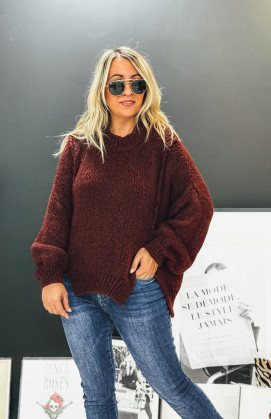 Pull MATHIEU bordeaux foncé