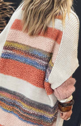 Gilet TOBIAS long manches courtes beige clair