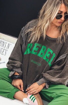 Sweat REBEL noir vintage