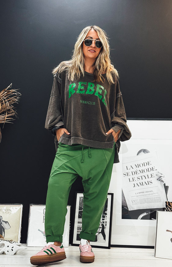 Sweat REBEL noir vintage