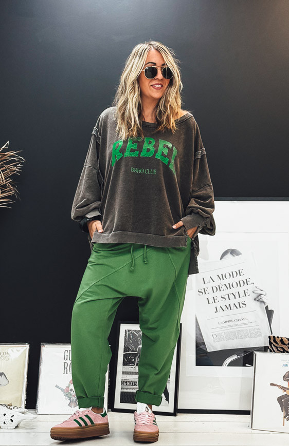Sweat REBEL noir vintage