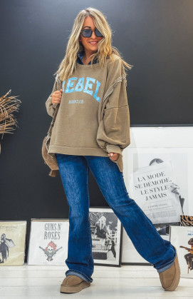 Sweat REBEL taupe vintage