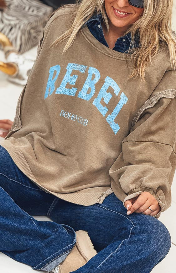 Sweat REBEL taupe vintage