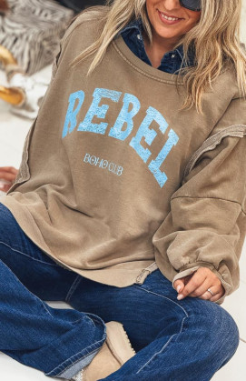 Sweat REBEL taupe vintage