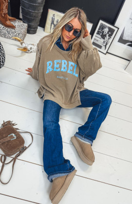 Sweat REBEL taupe vintage