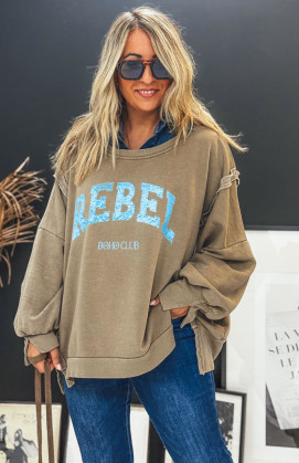 Sweat REBEL taupe vintage