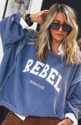 Sweat REBEL bleu vintage