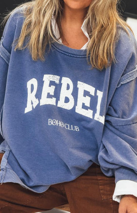 Sweat REBEL bleu vintage