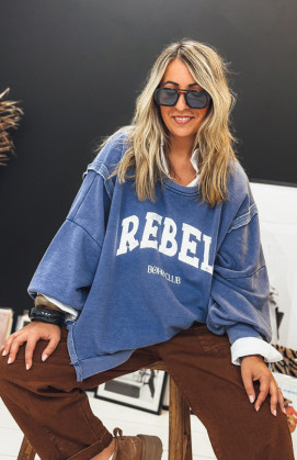 Sweat REBEL bleu vintage