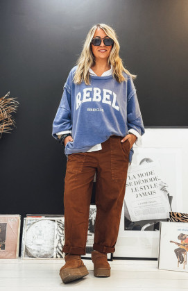 Sweat REBEL bleu vintage