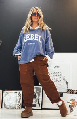 Sweat REBEL bleu vintage