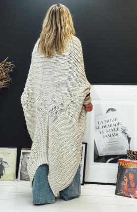 Cream GINO long cardigan