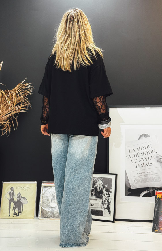 Black JONATHAN long sleeves t-shirt