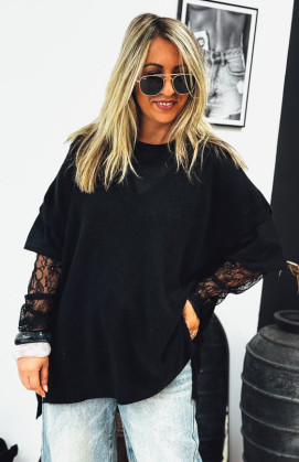 Black MERDERIC short-sleeved sweater