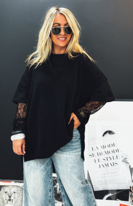 Black MERDERIC short-sleeved sweater