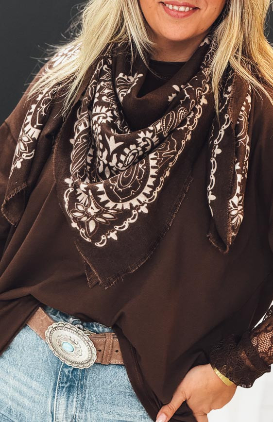 Chocolate JOPLIN scarf