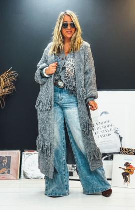 Gilet MARTIN court sans manches gris