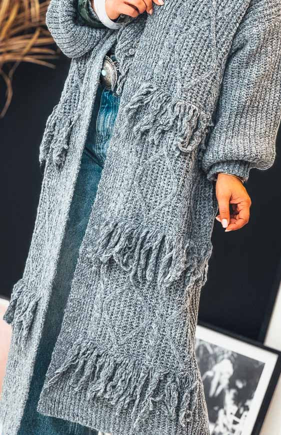 Gilet DUSTIN long gris