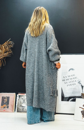 Gilet DUSTIN long gris