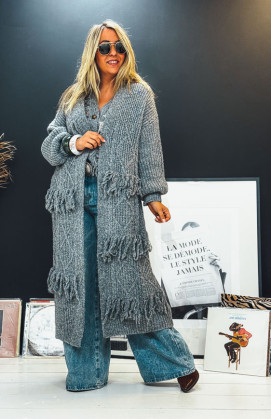 Gilet DUSTIN long gris